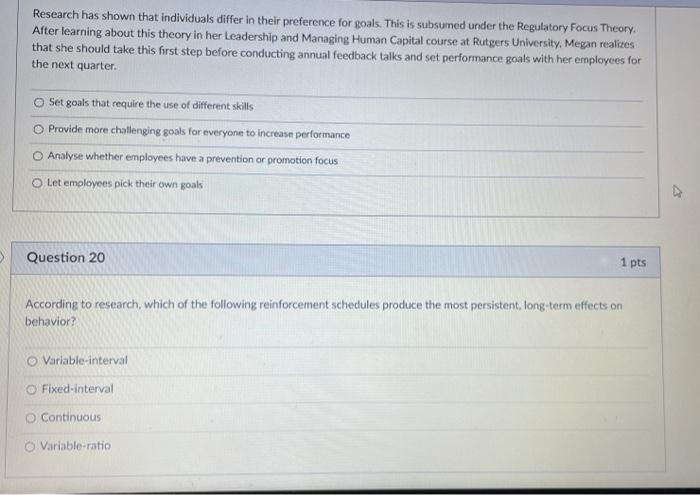 Question 17 1 pts Pay structure is an important