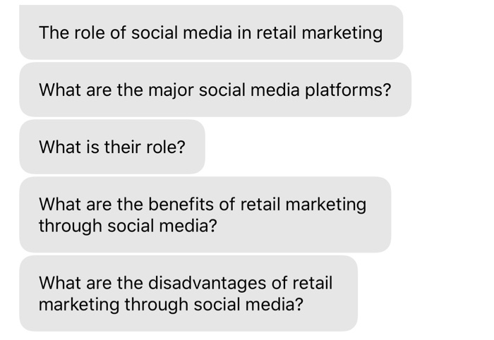 The role of social media in retail marketing What