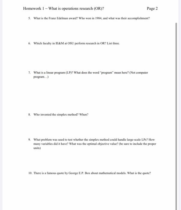 Answer the following questions. You may use any