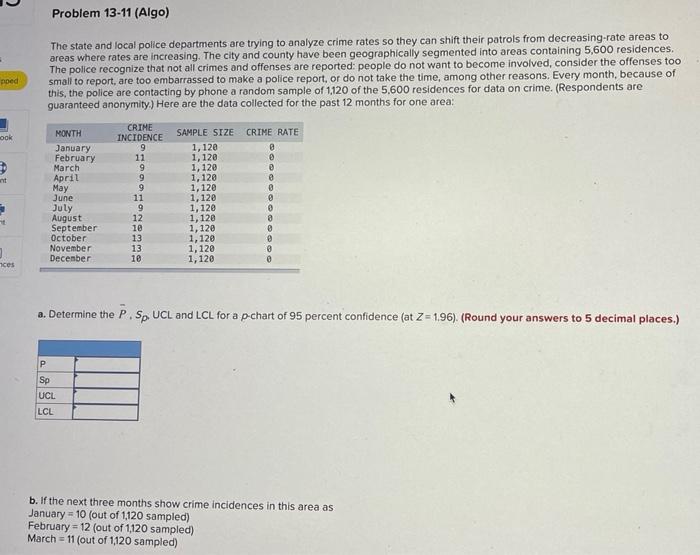 Problem 13-11 (Algo) poed The state and local