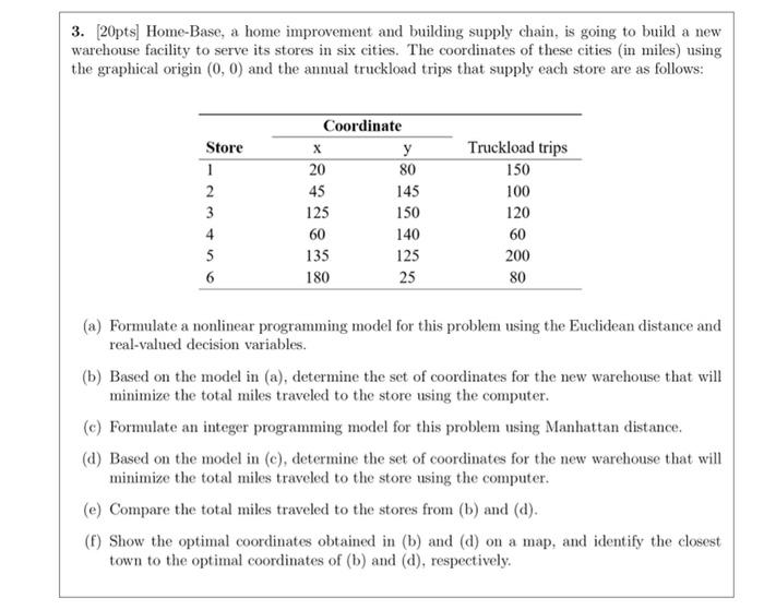 Please only answer if you can do all parts! 3.