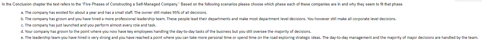 In the Conclusion chapter the text refers to the