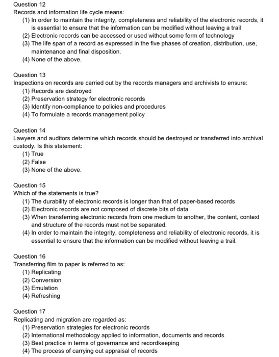 Multiple choice Question 6 From the e-mail