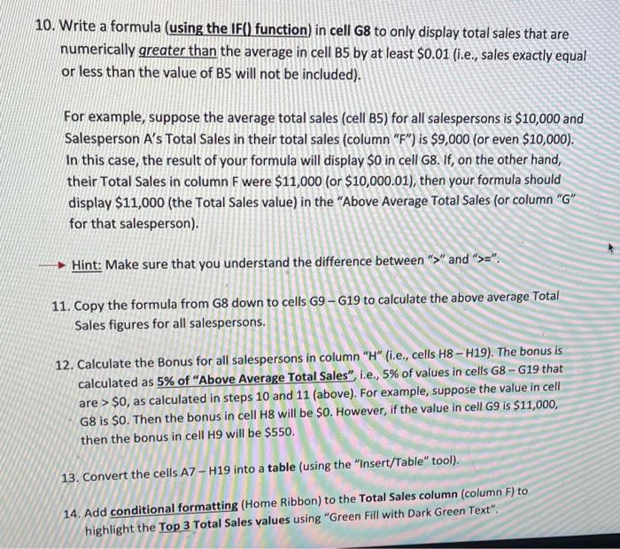 Enter a SUMIF() formula in cell B9 (column