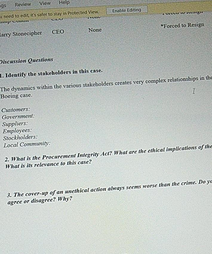 Review View gs Help Enable Editing WO AUSIS u