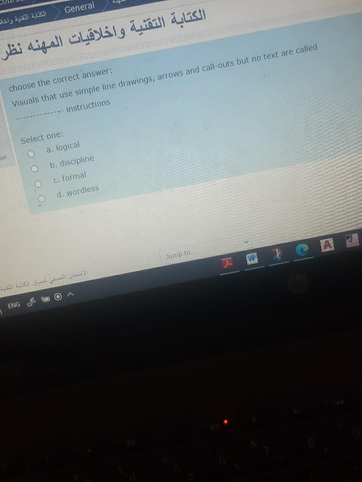technical writing General choose the correct