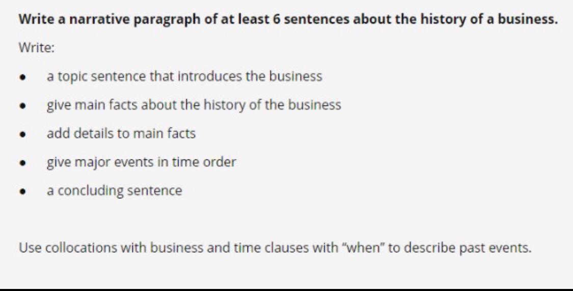 I need to write paragraph with the same