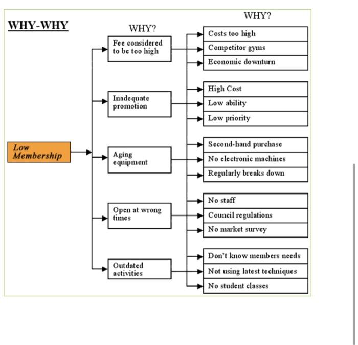 -Why Why Diagram: State a why question at the far