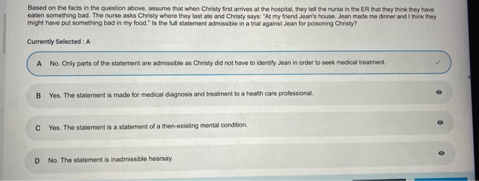 Based on the facts in the question above, assume