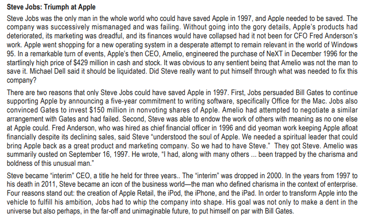 If you were in a situation like Steve Job where