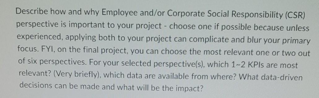 Describe how and why Employee and/or Corporate