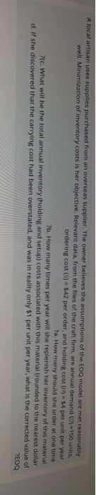 A local artisan uses supplies purchased from an