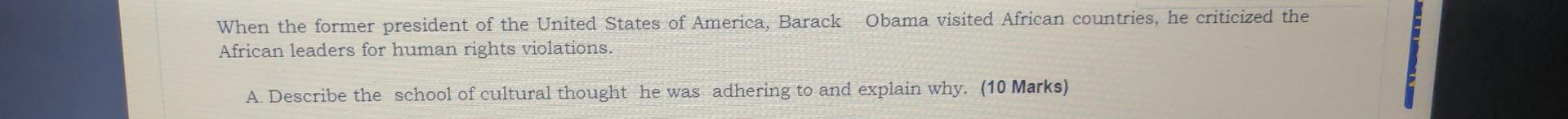 Obama visited African countries, he criticized