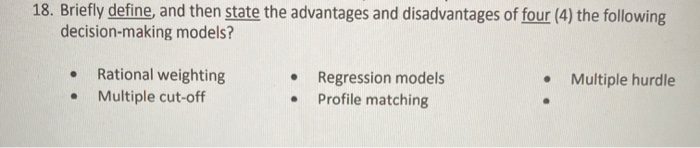 In organizations that select candidates for the