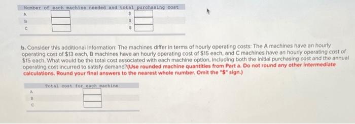 A manager must decide which type of machine to