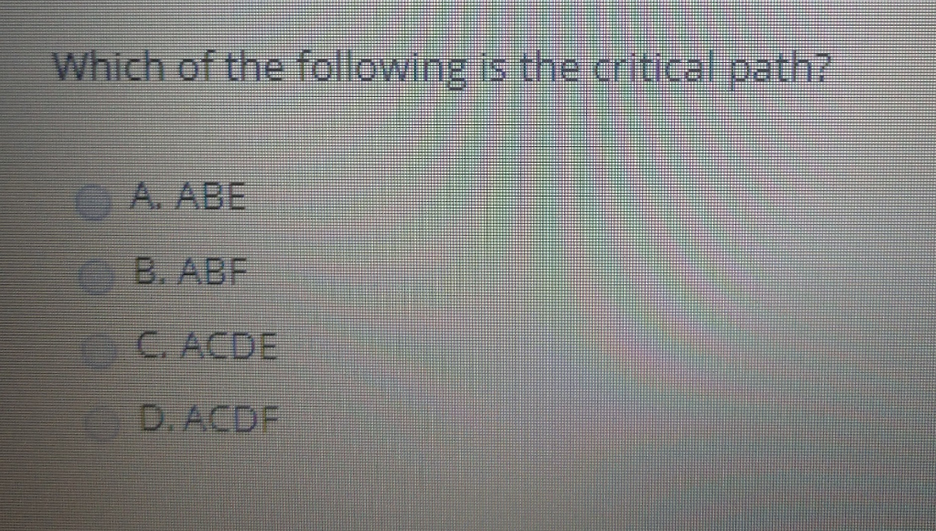 Use the following AON project diagram for the
