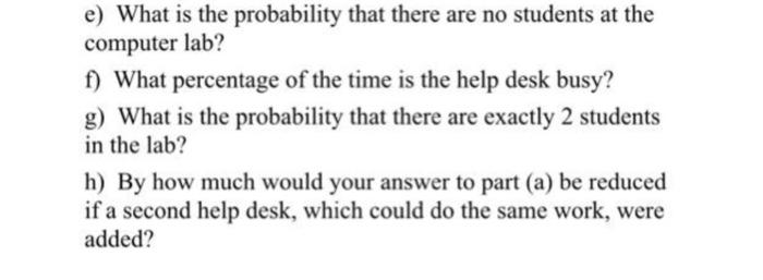 Question 8.1 The computer lab at State University
