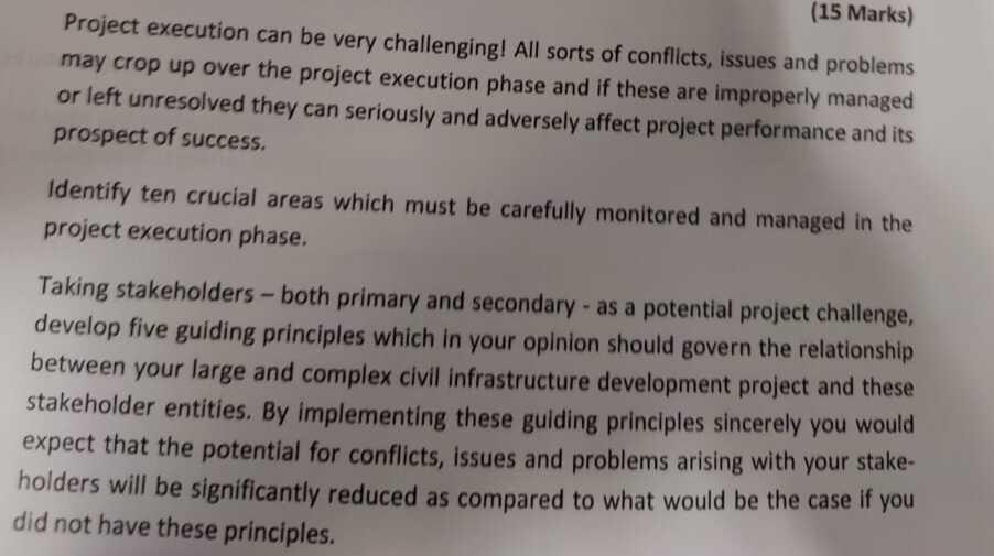 Please answer every part. (15 Marks) Project