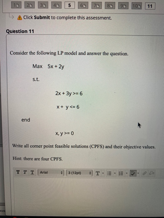 write all corner point solutions and objective