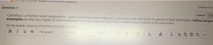 carrefor wer question will save this response