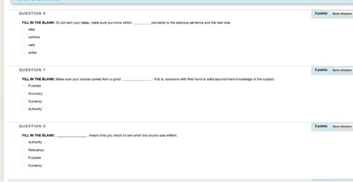 3 points are QUESTION te with a technical