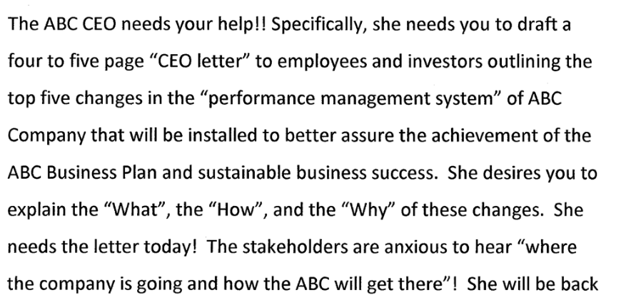The ABC CEO needs your help!! Specifically, she