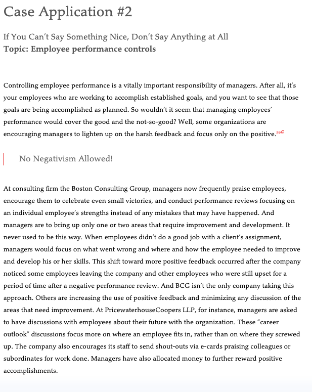 Case Application #2 If You Can't Say Something