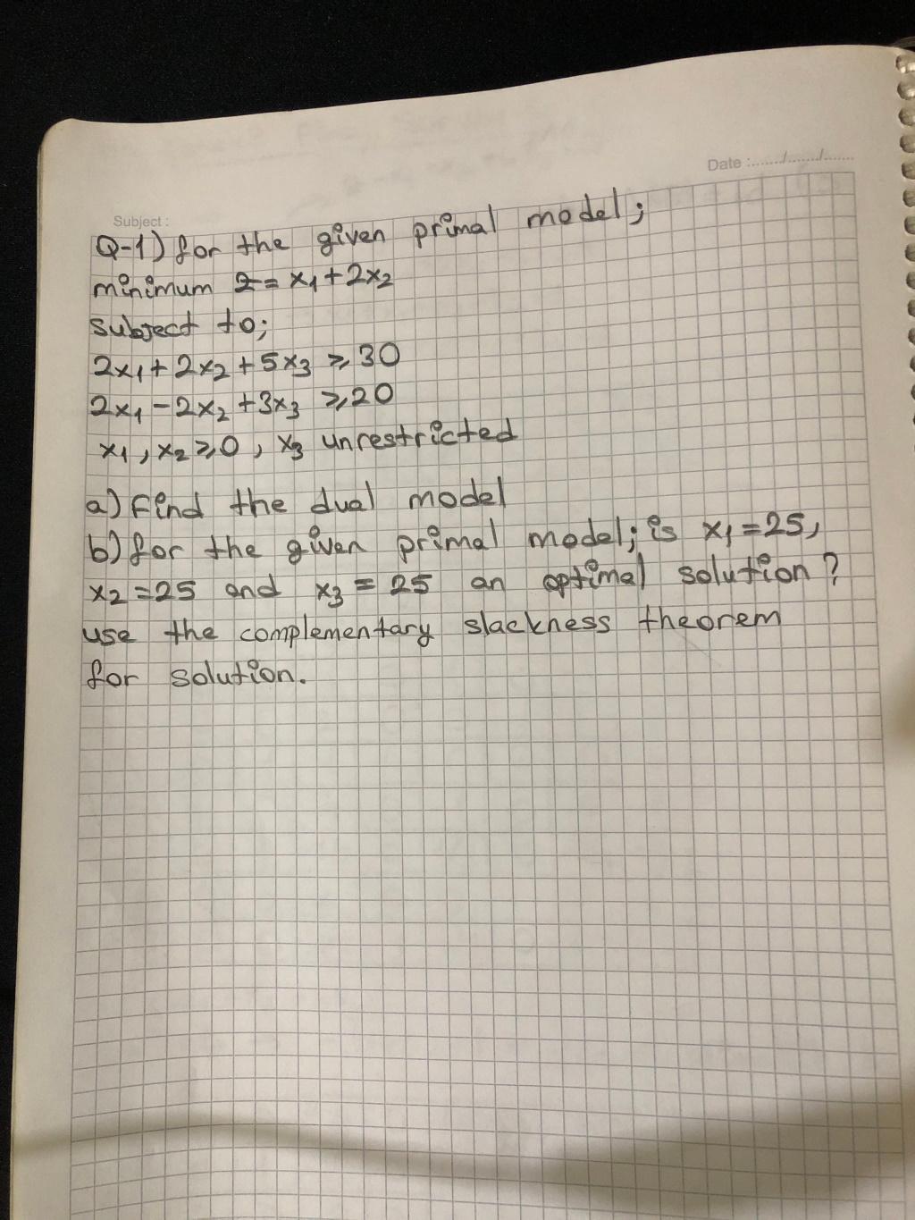 Date :.................. Subject Q-1) for the