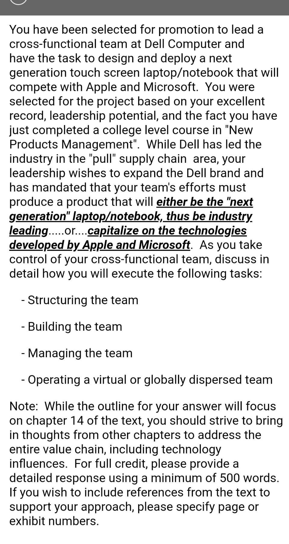 You have been selected for promotion to lead a