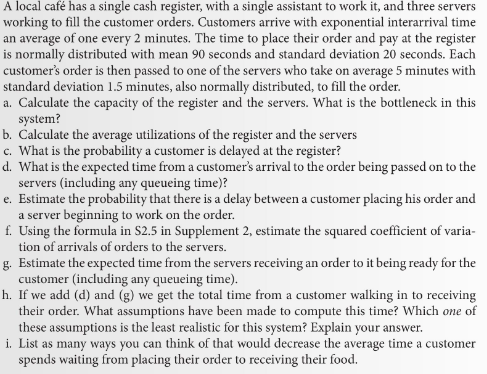 Please answer all parts, thank you. A local caf