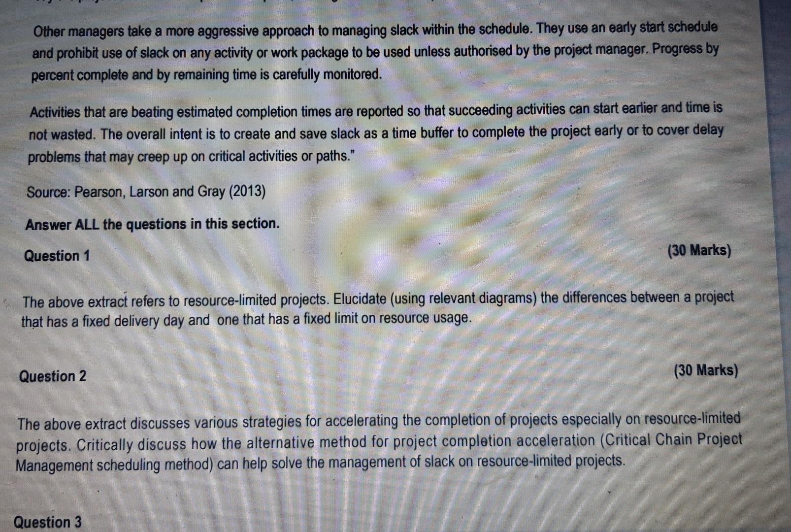 please answer question 2 Other managers take a