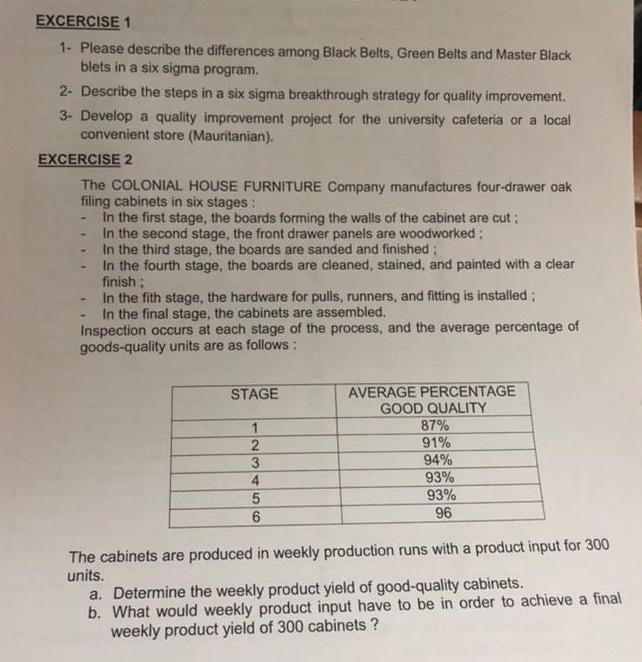 EXCERCISE 1 1- Please describe the differences