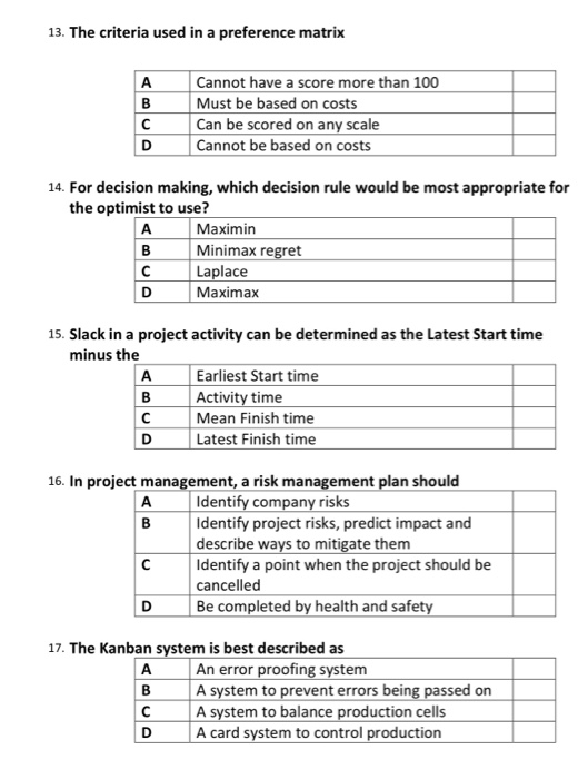Question 1 (20 multiple choice) 1. Operations