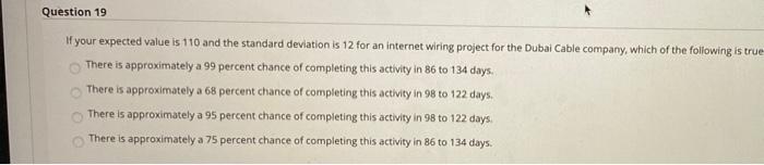 Question 15 Which of the below is a work