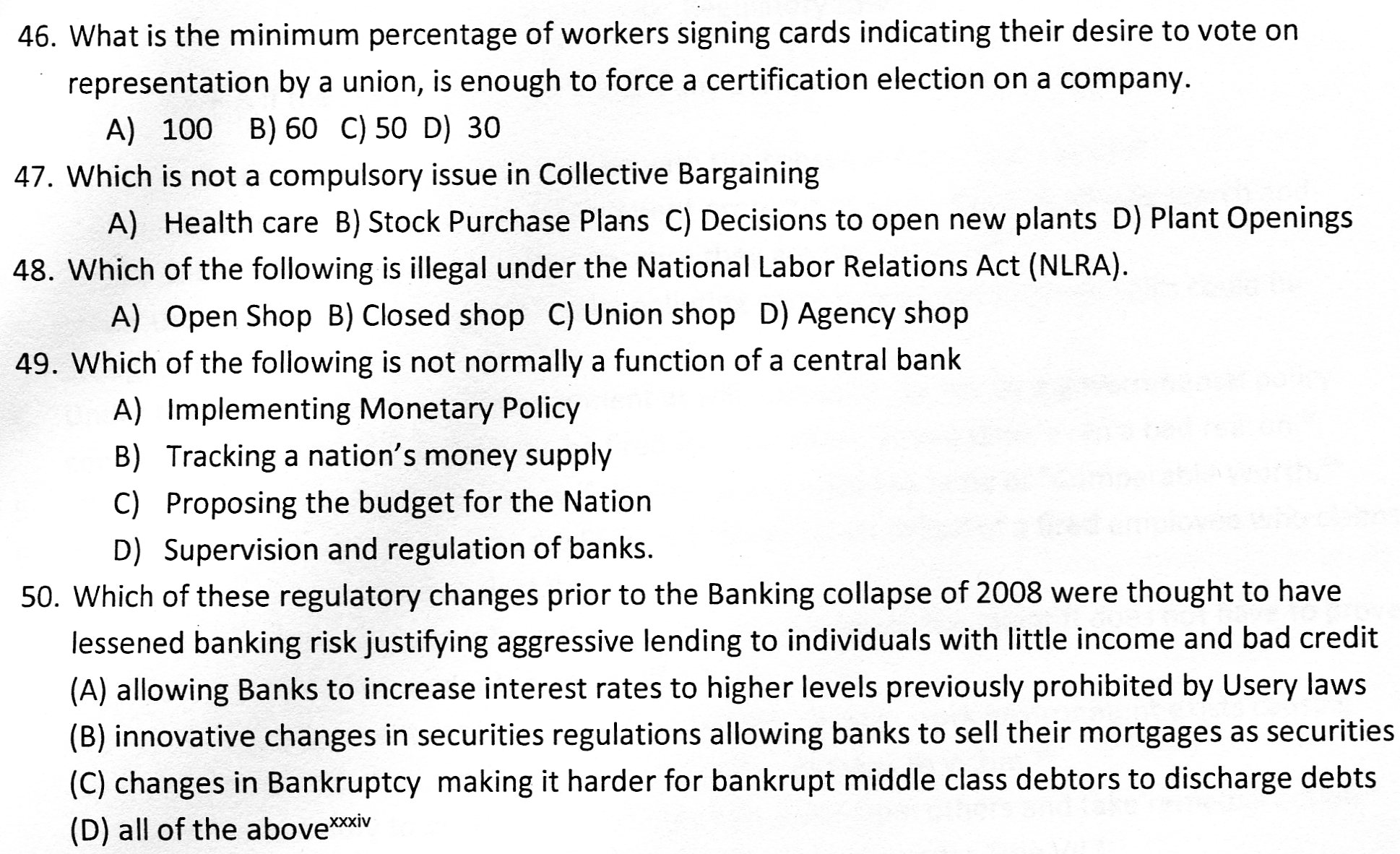 46. What is the minimum percentage of workers