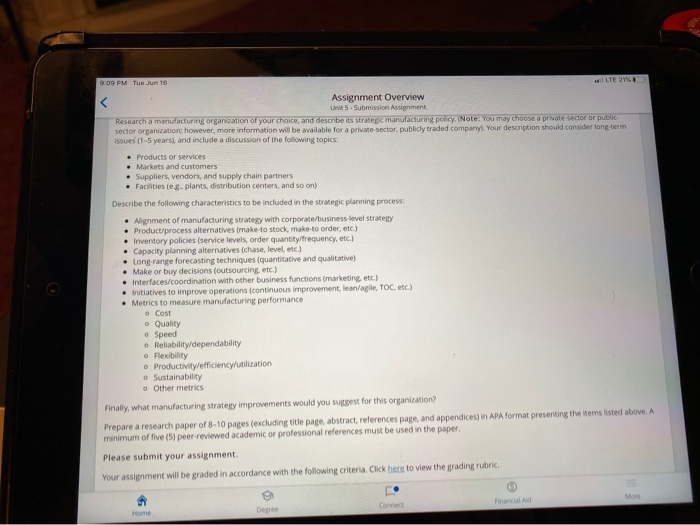 9:09 PM Tue Jun 18 48 | 2.1 Assignment Overview