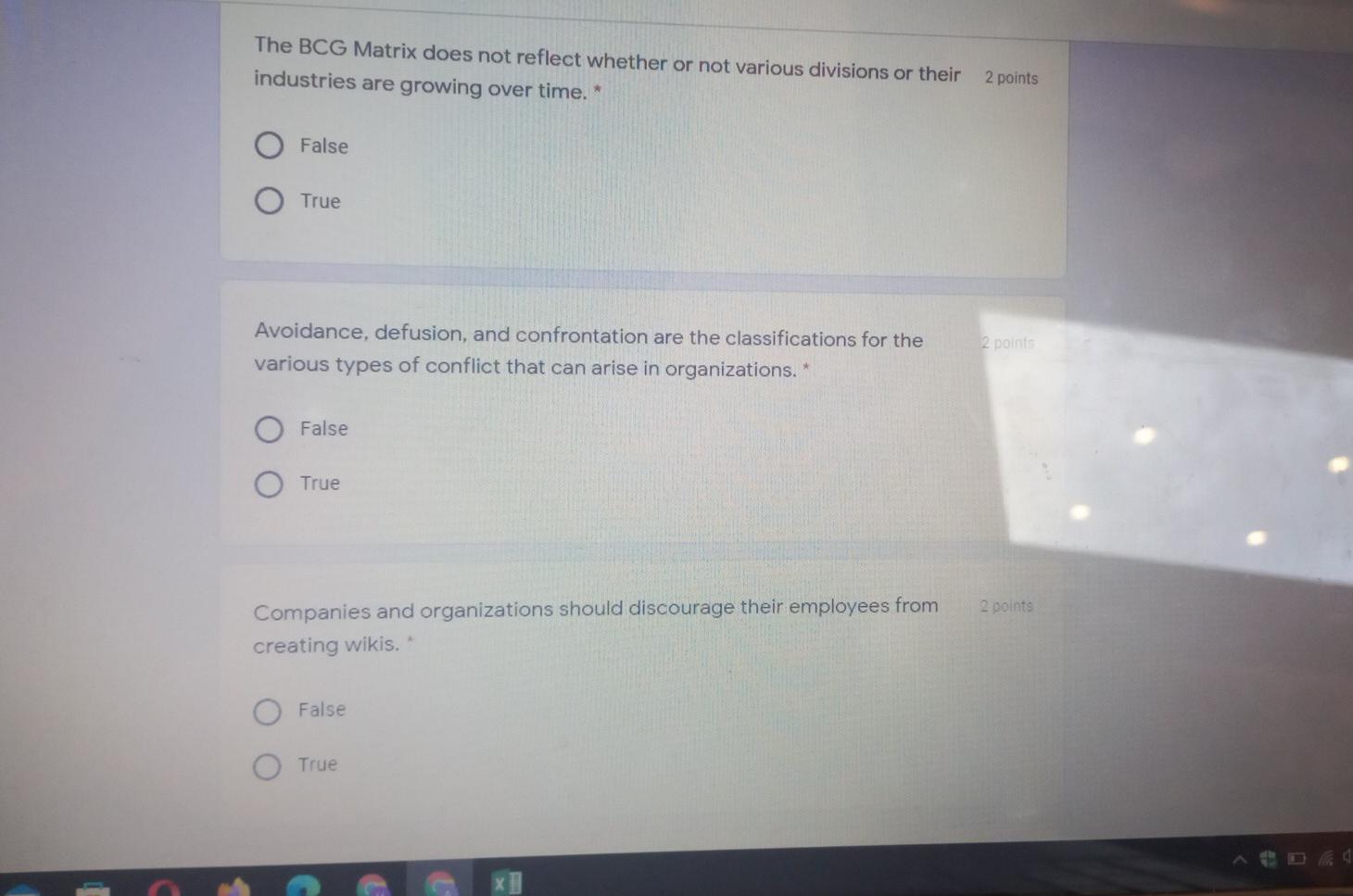 The BCG Matrix does not reflect whether or not
