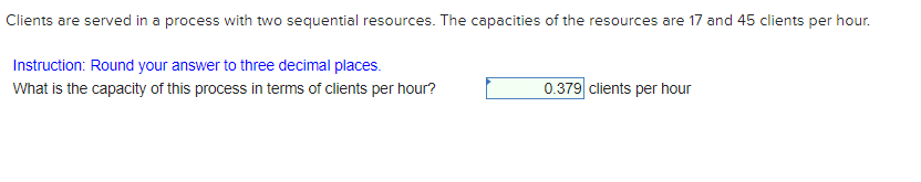 People are served in a two-step process with two