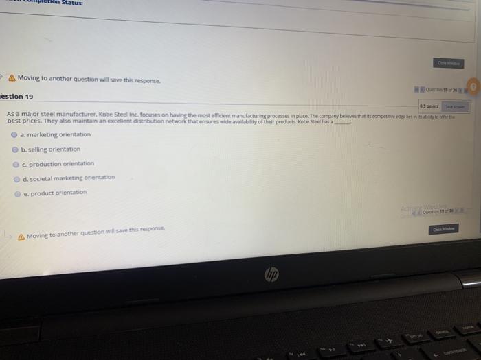 don Status: A Moving to another question will