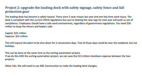 Create a Project Charter Project 2: upgrade the