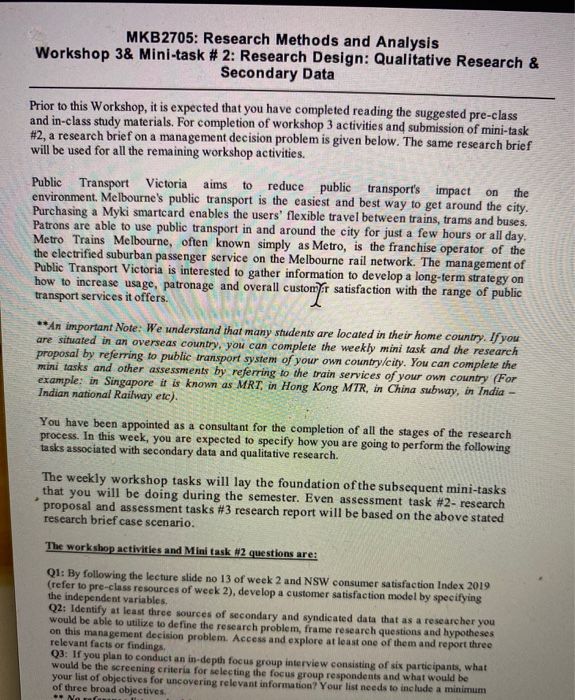 MKB2705: Research Methods and Analysis Workshop