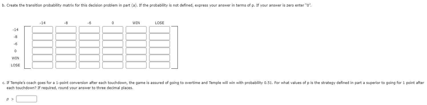 Problem 16-11 (Algorithmic) In American football,
