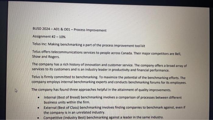 Process improvement BUSD 2024-A01 & 001 - Process