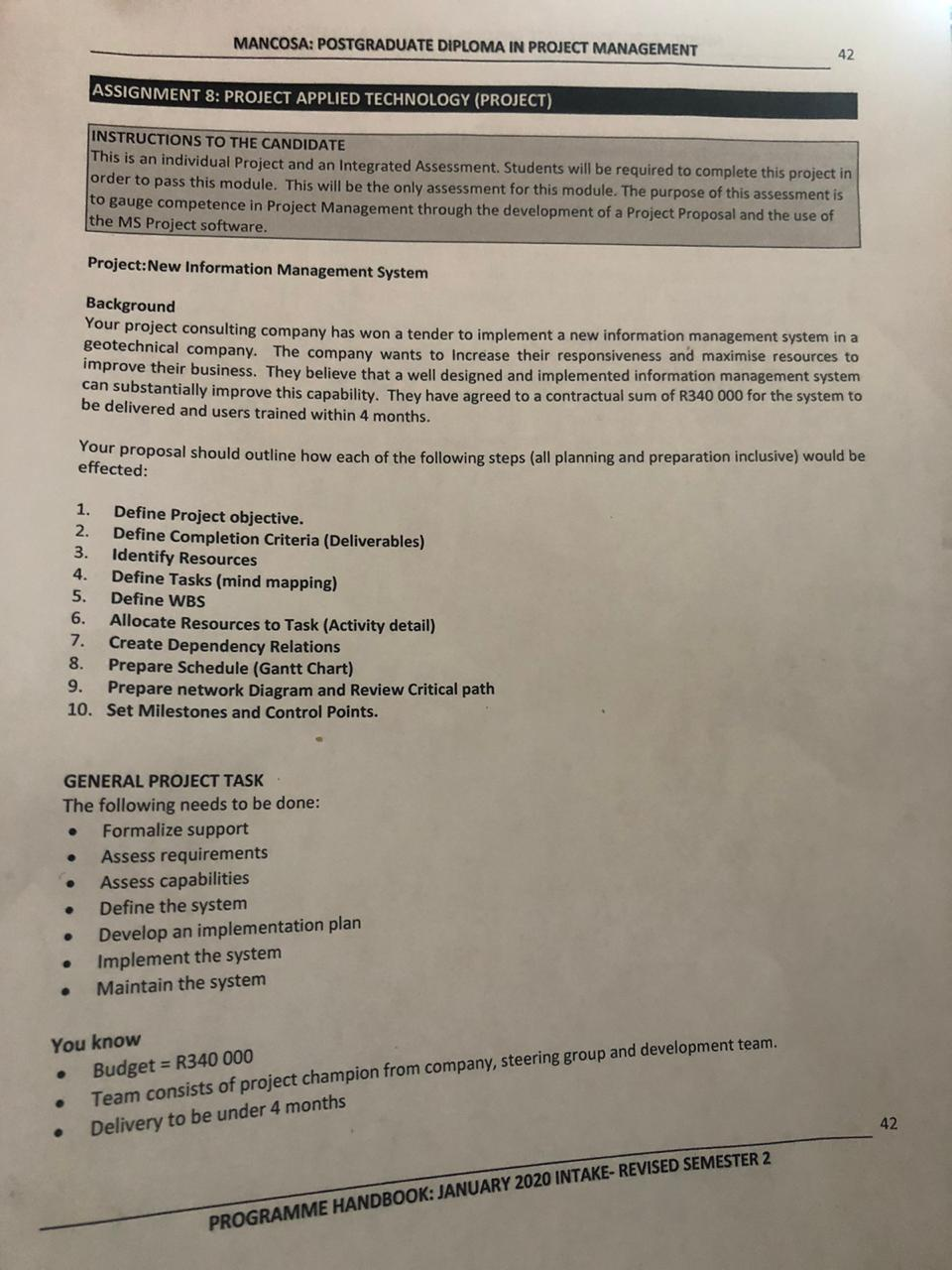 Requirements 1. All client information required