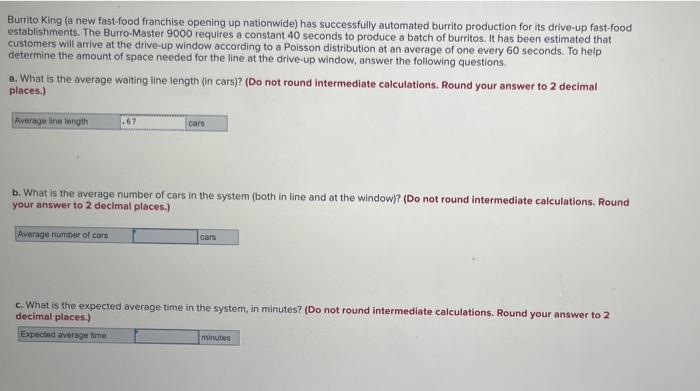 Burrito King (a new fast-food franchise opening