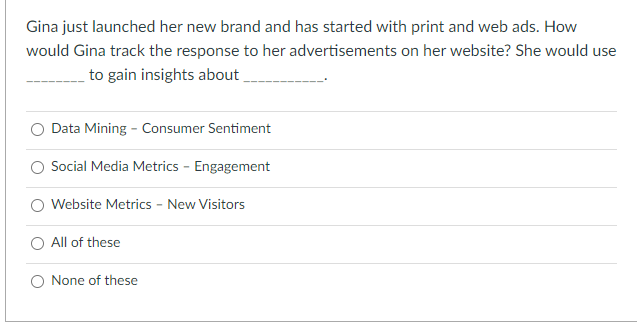 Gina just launched her new brand and has started