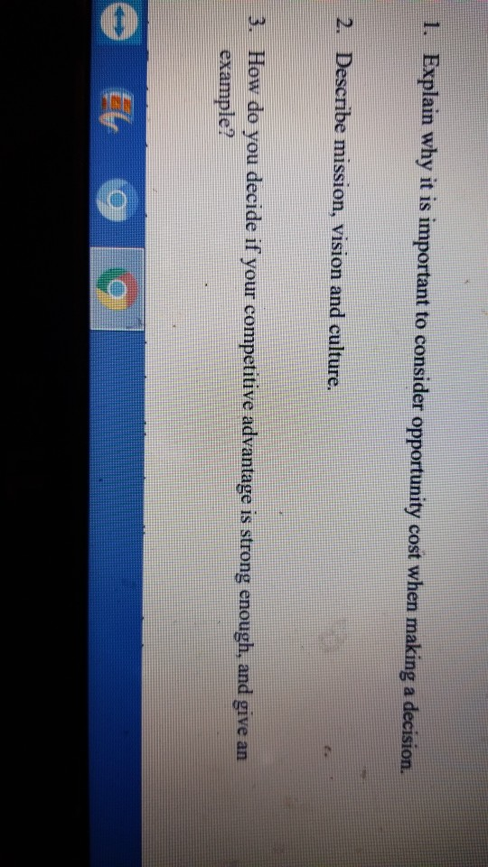 1. Explain why it is important to consider