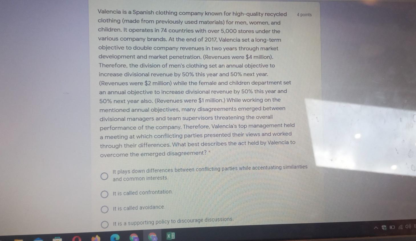 4 points Valencia is a Spanish clothing company