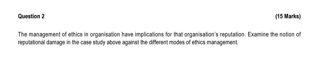 Business environment and ethics q2 Dublin, April