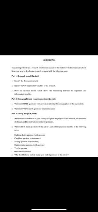 QUESTIONS You werd de and the title of the most